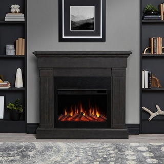Crawford 48" Electric Slim Line Fireplace in Grey by Real Flame