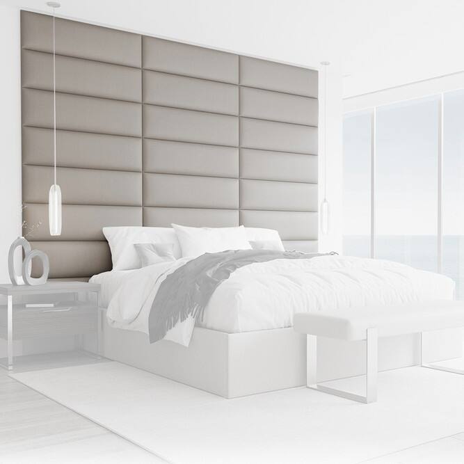 VANT Upholstered Headboards - Zigrino Oyster - 30 Inch - Set of 4 Panels.