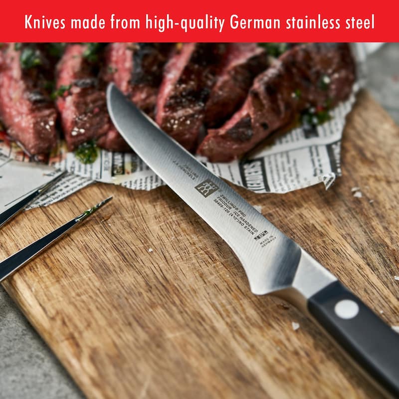 ZWILLING Pro 4.5-Inch Steak Knife Set of 4 - Black/Stainless Steel - 4-pc