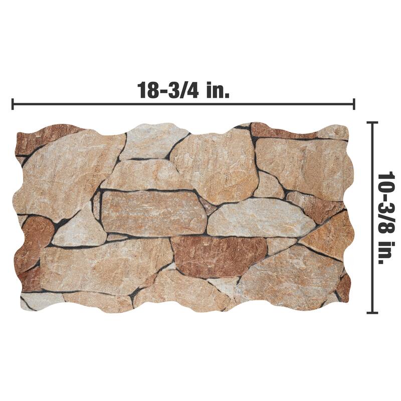Merola Tile Masia Andorra Ocre 10-3/8" x 18-3/4" Ceramic Wall Tile