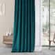 Exclusive Fabrics Urban Lush Velvet Curtain (1 Panel) - 50 X 96 - NightTime Teal