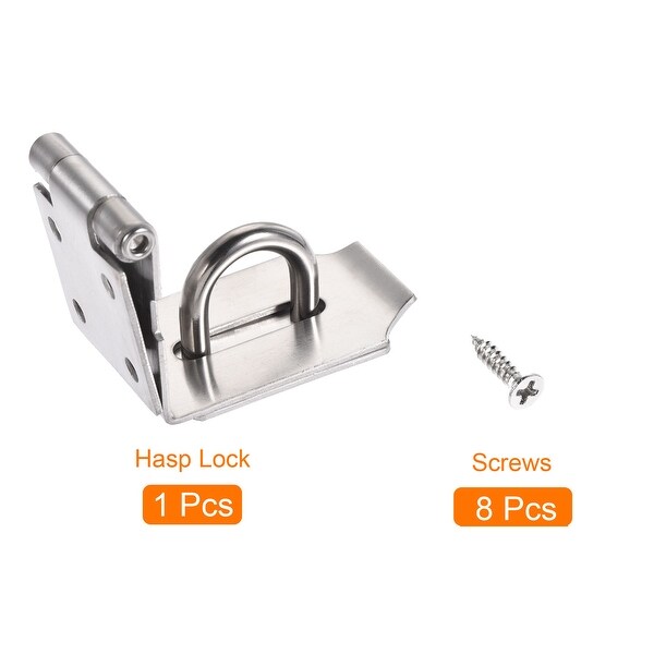 4'' Stainless Steel 90 Degree Heavy Door Latch Hasp Lock