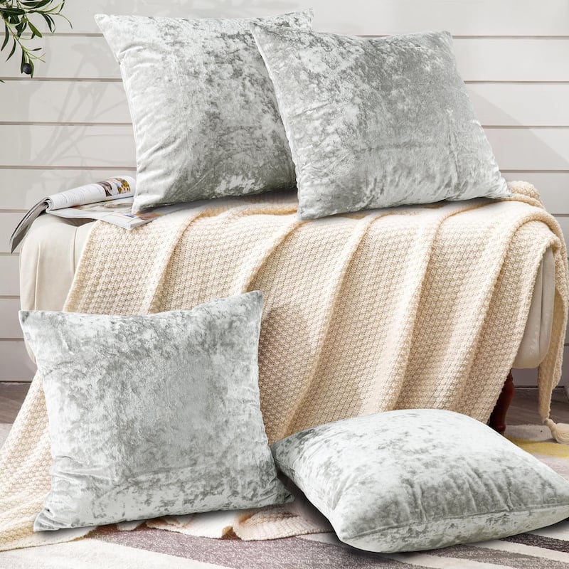 Rancho Crushed Velvet Throw Pillow Cover Set, NO INSERT