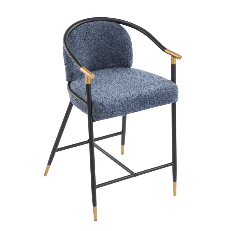 Upholstered Counter Stool Side Dining Chair Set of 2