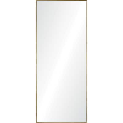 72" Gold Leaf Full Length Framed Rectangular Wall Mirror