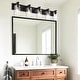 preview thumbnail 5 of 27, Modern Vanity Light with Seeded Glass Shade