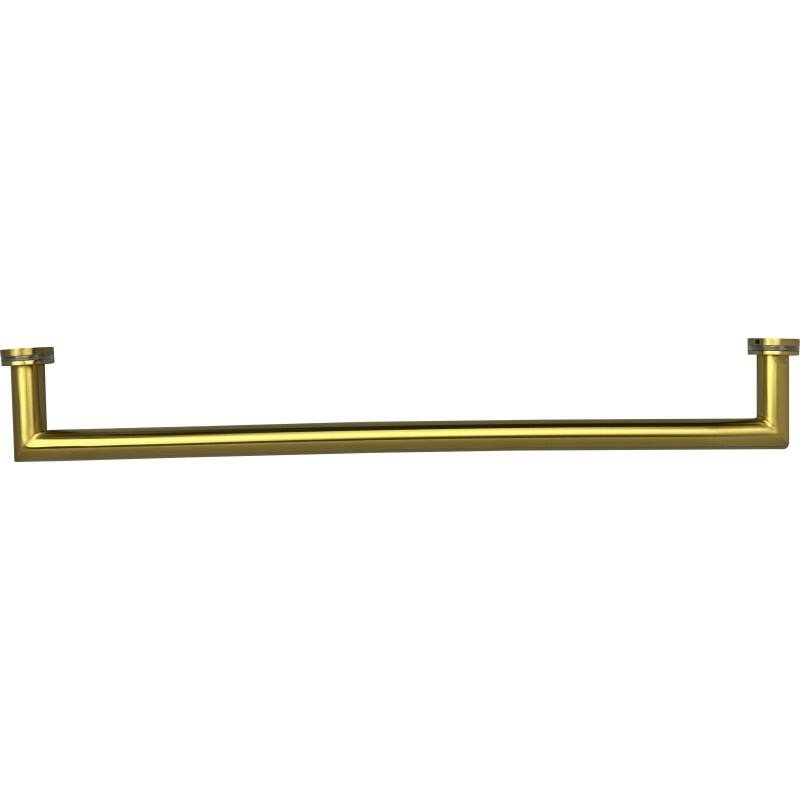 CEL 18" Mitered Corner Singled-Sided Pull Handle/Towel Bar for Shower Door - Satin Brass
