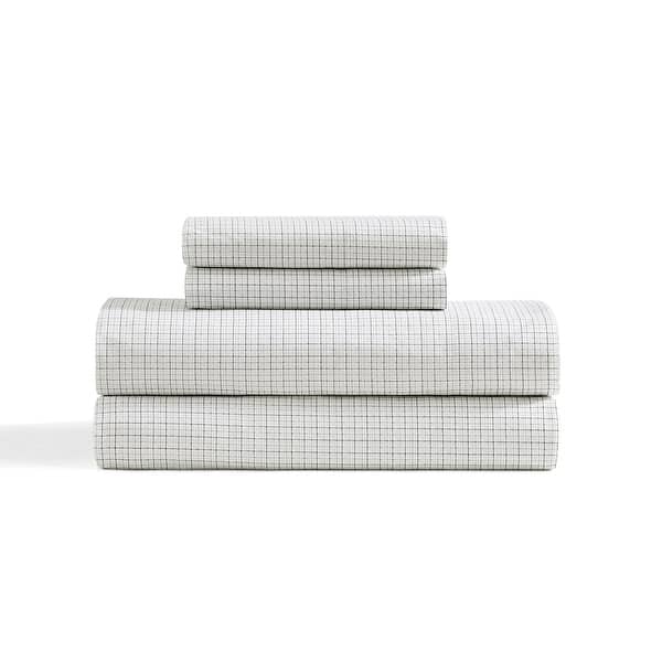 slide 2 of 8, Tommy Hilfiger Printed Cotton Percale Sheet Set New England Plaid Beige - Full