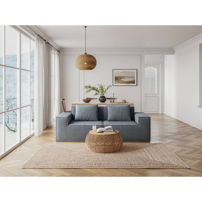 Modular Sectional Sofa, Convertible Tofu Block Sofa Bed, Gray Foam Sofa for Living Room Bedroom