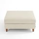 preview thumbnail 28 of 51, Modern Square Corduroy Upholstered Ottoman With Wood Leg