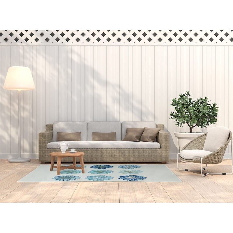 Gypsy Floral Spring Chenille Indoor/Outdoor Rug