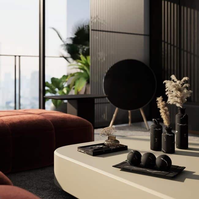 Creative Scents Matte Black Vase Set