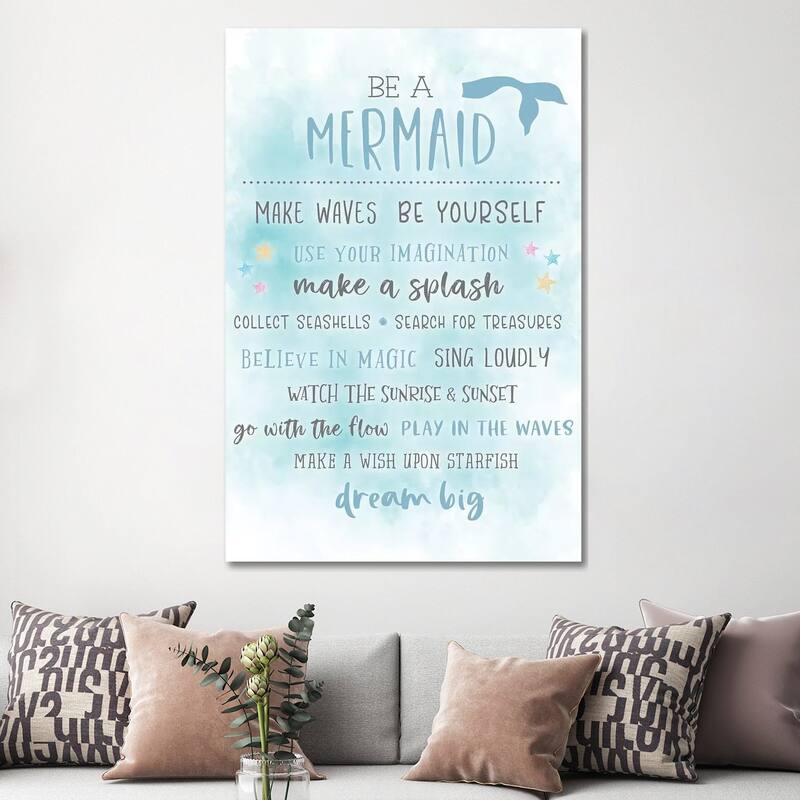 iCanvas "Be A Mermaid" by Natalie Carpentieri Canvas Print