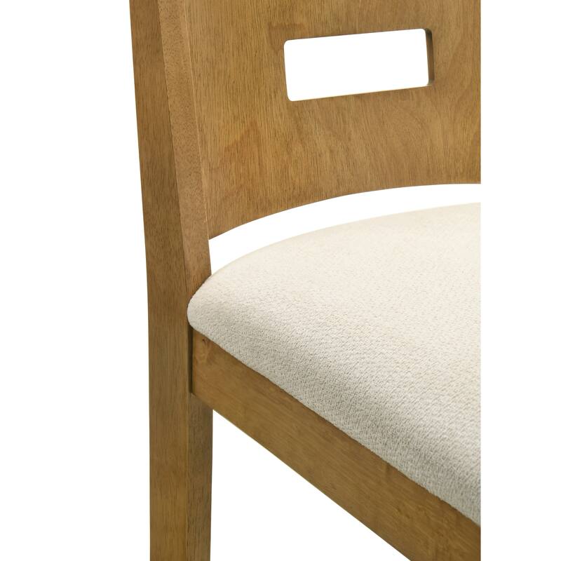 Ren Rubberword Bar Stool, Ivory Upholstered Counter Height Stool