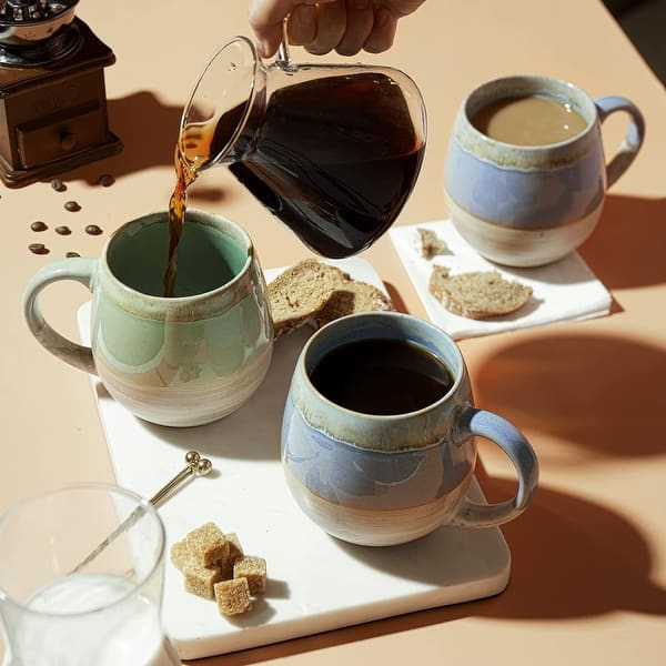 LIFVER 21 Oz Large Ceramic Coffee Mug, Set of 2 - Green - Bed Bath & Beyond  - 40494620