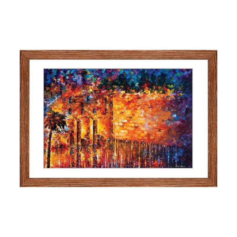 iCanvas "Wailing Wall" by Leonid Afremov - Walnut - 24x32x1