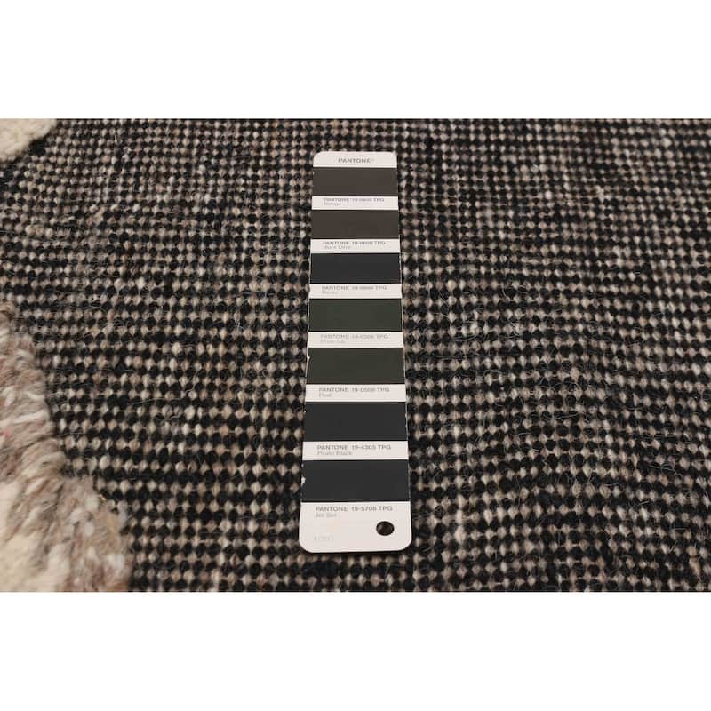 ECARPETGALLERY Hand-knotted Tangier Black, Light Grey Wool Rug - 8'3 x 10'3