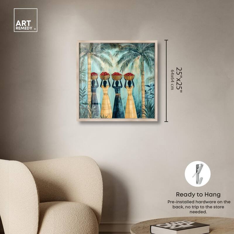Walk Under Palms Shadowbox by Art Remedy