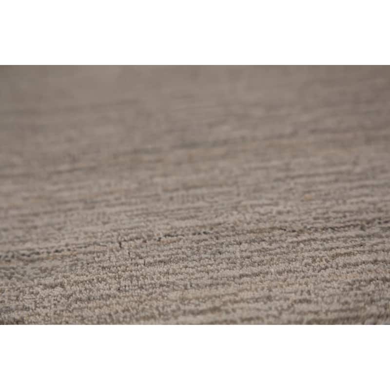 Striped Tribal Gabbeh Oriental Rug Hand-Knotted Beige Wool Carpet - 6'0" x 9'8"