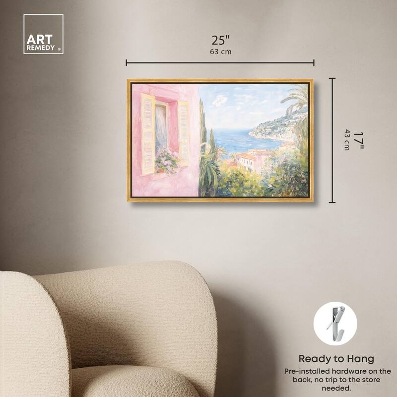 Mediterranean Pink Canvas by Art Remedy