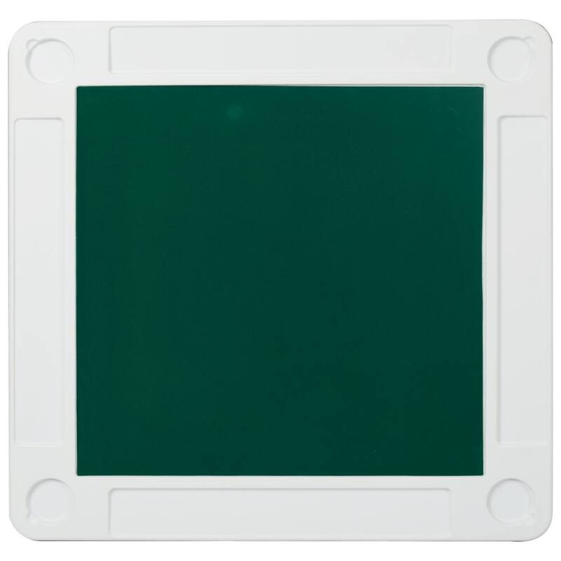 Anmytek Foldable 4-Player Game Table with Cup Holders & Tile Trays, Mahjong Poker Dice Table with Green Felt Surface