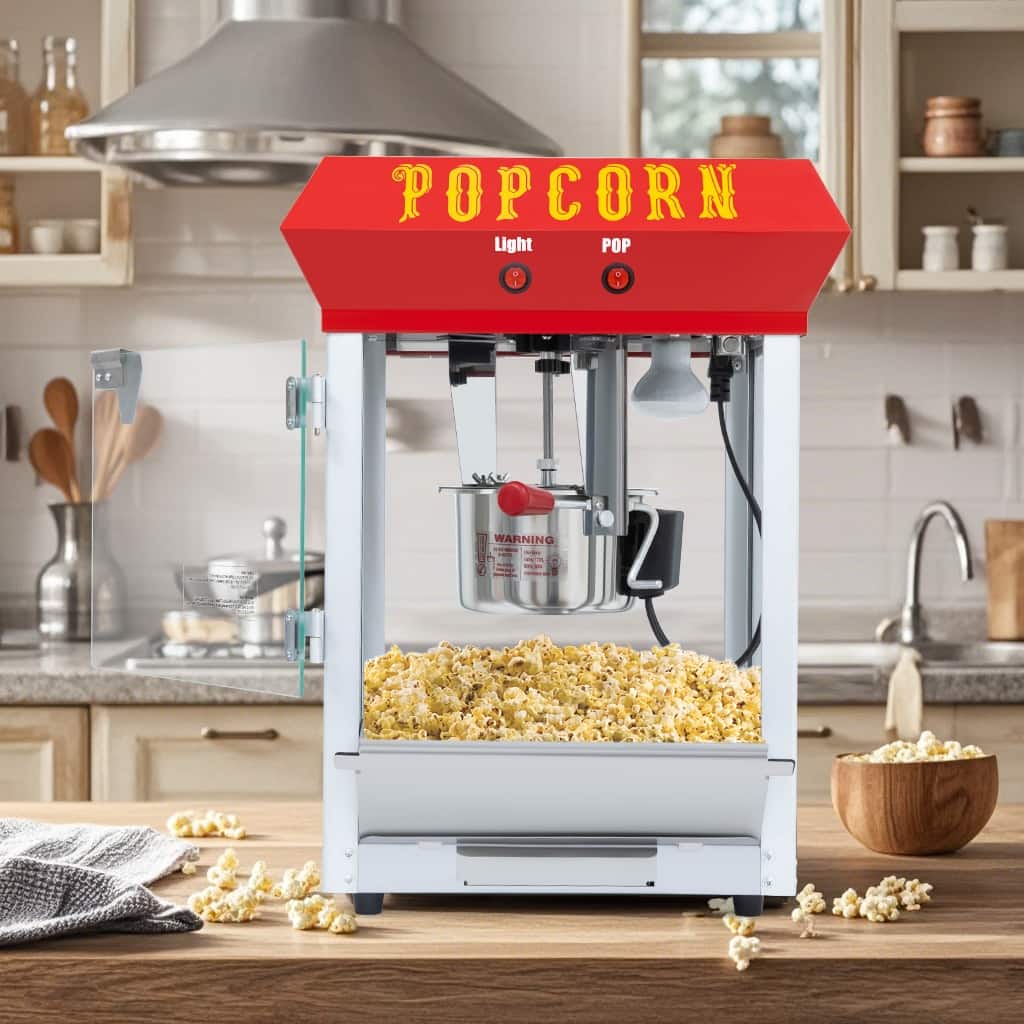 Bar Style Popcorn Machine, 6-Ounce Popcorn Maker Popper