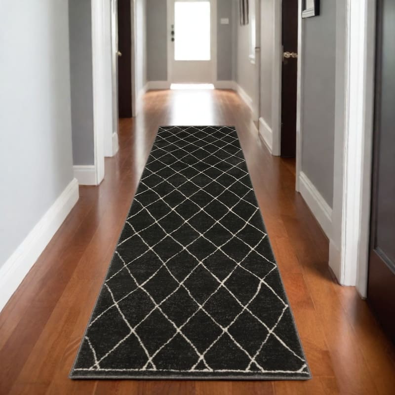 HomeRootsTrellis Transitional Rectangle Area Rug - 90.55' X '26.77' X '0.39