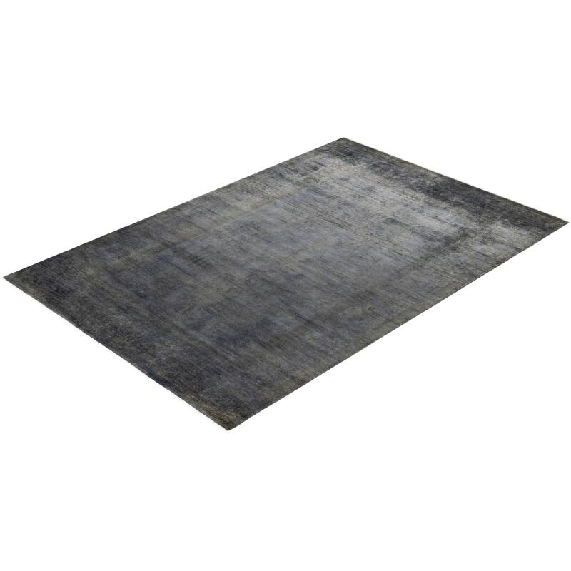 Overdyed One-of-a-Kind Hand-Knotted Area Rug - Gray - 6' 2" x 8' 10"