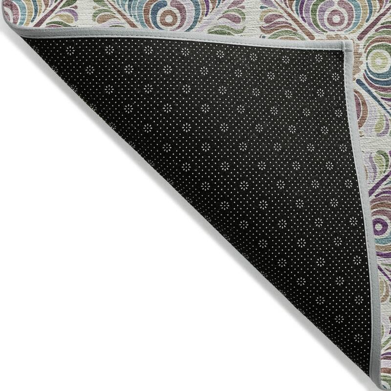 HomeRoots Medallion Transitional Rectangle Outdoor Rug