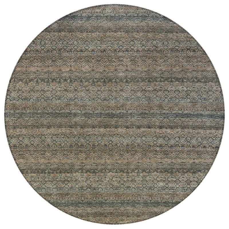 HomeRoots Striped Transitional Rectangle Outdoor Rug