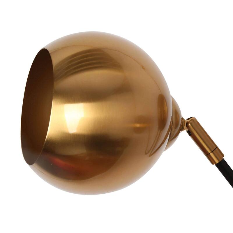 Marden Modern 2-Light Black Gold Wall Sconce Bathroom Vanity Lights with Metal Shades - 19.5 "