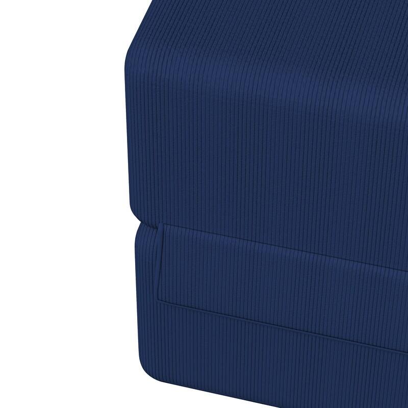 Corduroy Compression Convertible Folding Sectional Sofa
