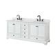 Option White / White Carrara Marble Top / Matte Black