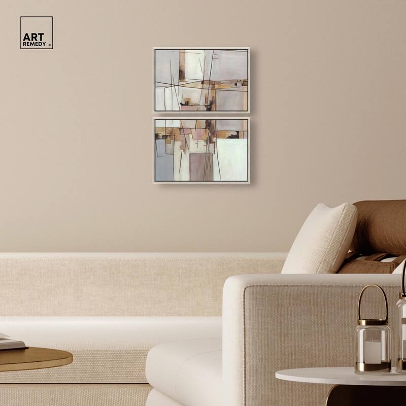 Unspoken Thoughts II Canvas Set of 2 by Art Remedy