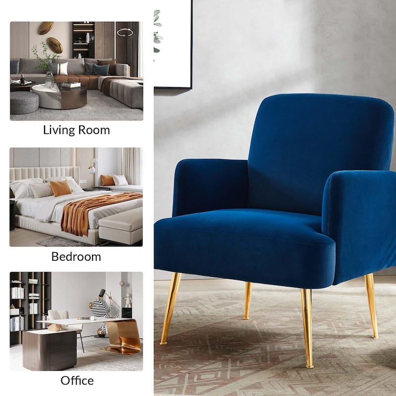 Ferrera Comfy Accent Armchair with Recessed Arms Set of 2