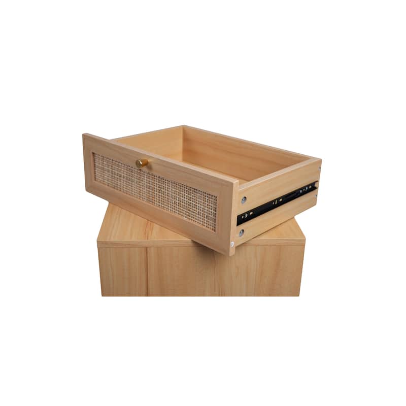 Rustic Nightstand Side Table End Table with Drawers, File Cabinet Lamp Table Corner Table Dressing Table