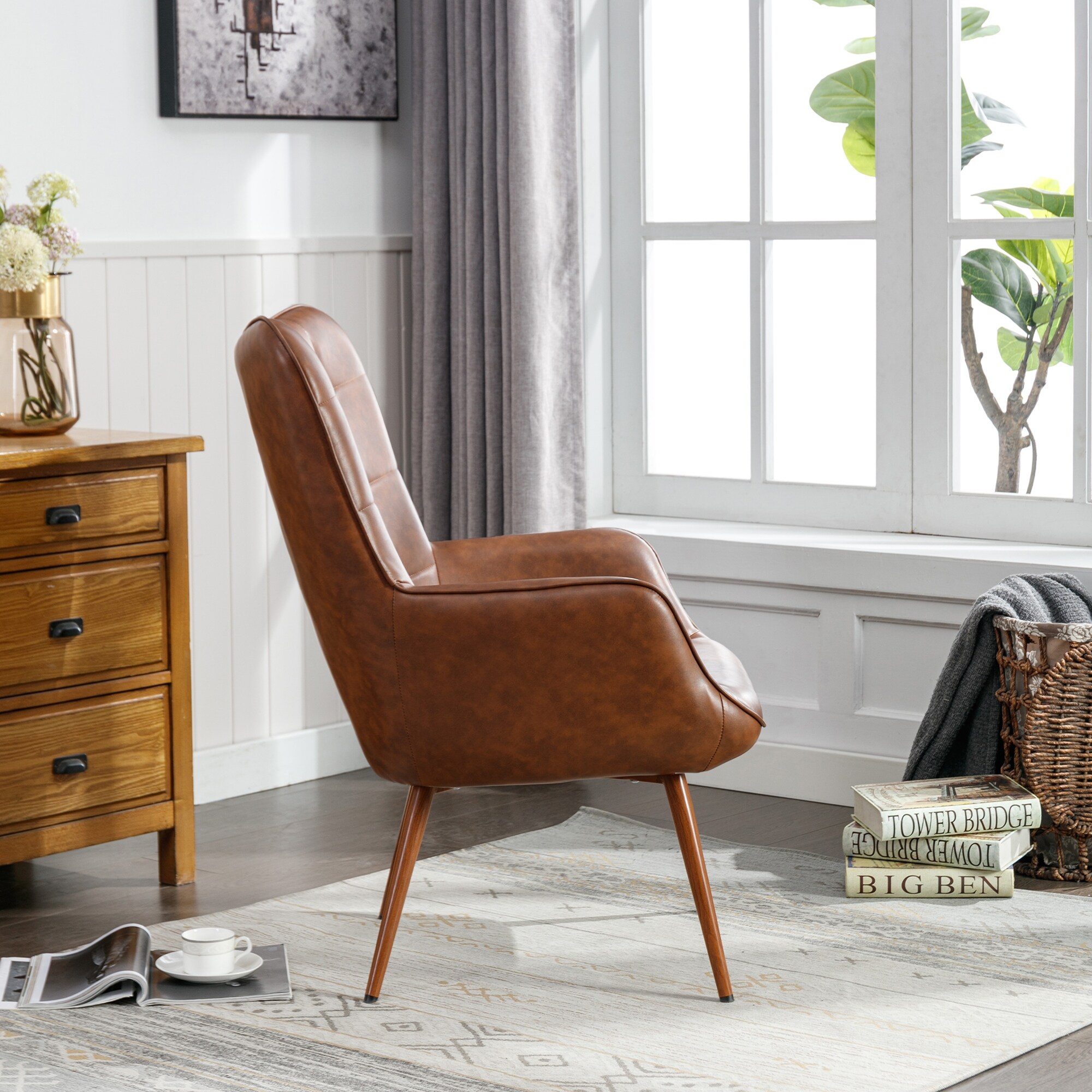 Modern wingback on sale armchair
