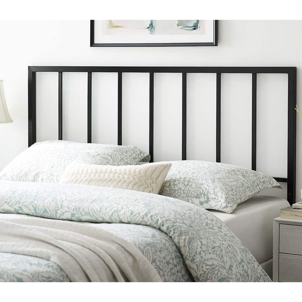 Kenvil Classic Queen Size Black Metal Headboard