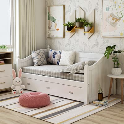 Furniture of America Hove Cottage Twin Wood Daybed with Trundle