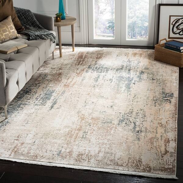 Shop Safavieh Eclipse Roni Vintage Boho Abstract Viscose Rug With Fringe Overstock 22559965
