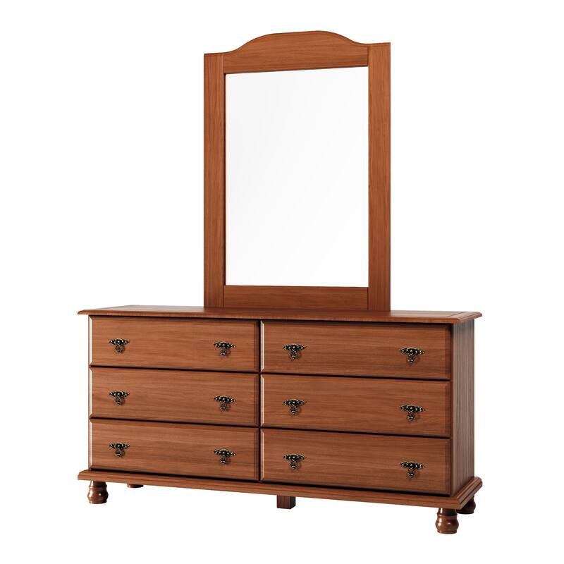 100% Solid Wood Frame Mirror for Kyle 6-Drawer Dresser by Palace Imports