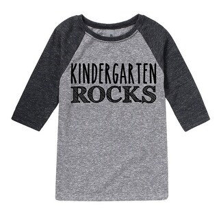 Shop Kindergarten Rocks Youth Raglan Ath Hea Hea Black Free