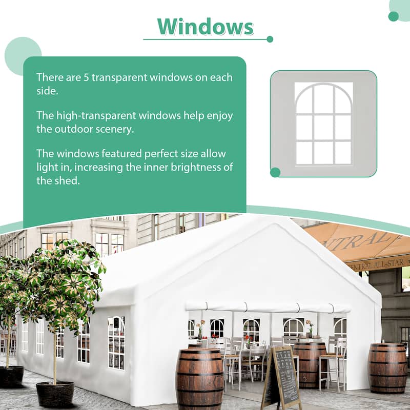GDFStudio - Nashua Waterproof Event Protection Outdoor Gazebo Pavilion Shelter Tent