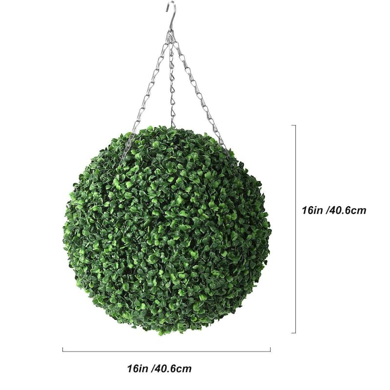 Pre-Lit Artificial Plant Topiary Ball Plant for Home Decor