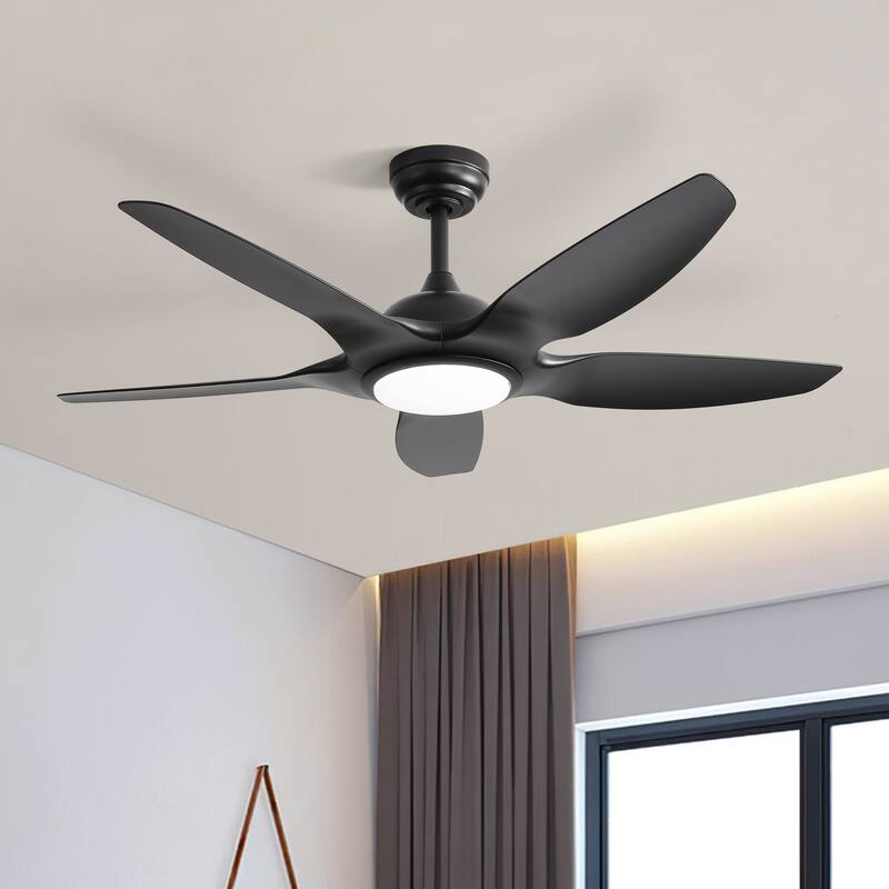 48in/52in/66in/72in/84in Industrial Matte Black Large Windmill Ceiling Fan with Light and Remote