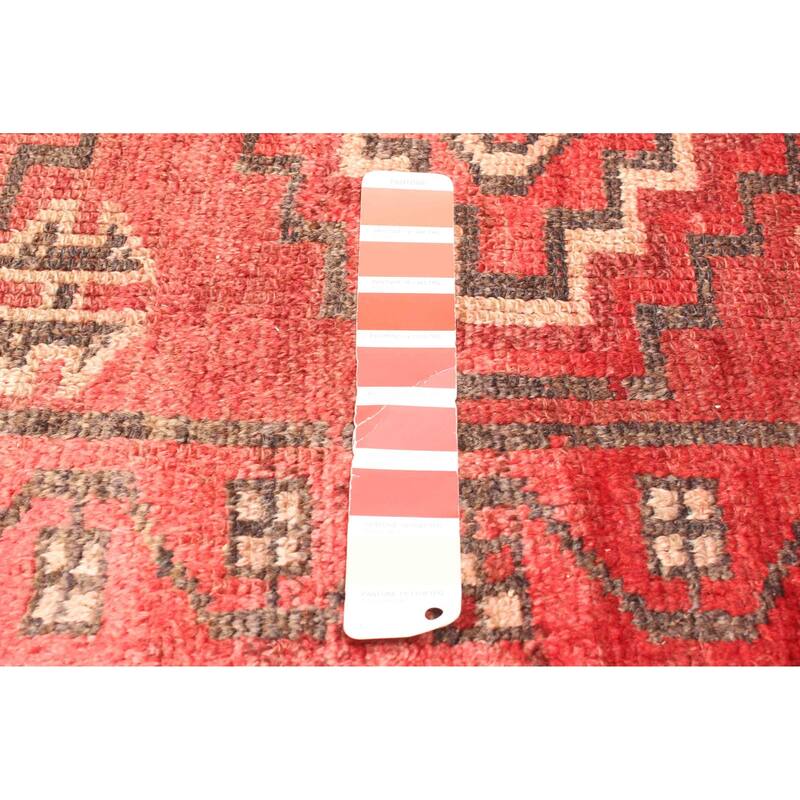 ECARPETGALLERY Hand-knotted Melis Vintage Red Wool Rug - 4'2 x 6'4