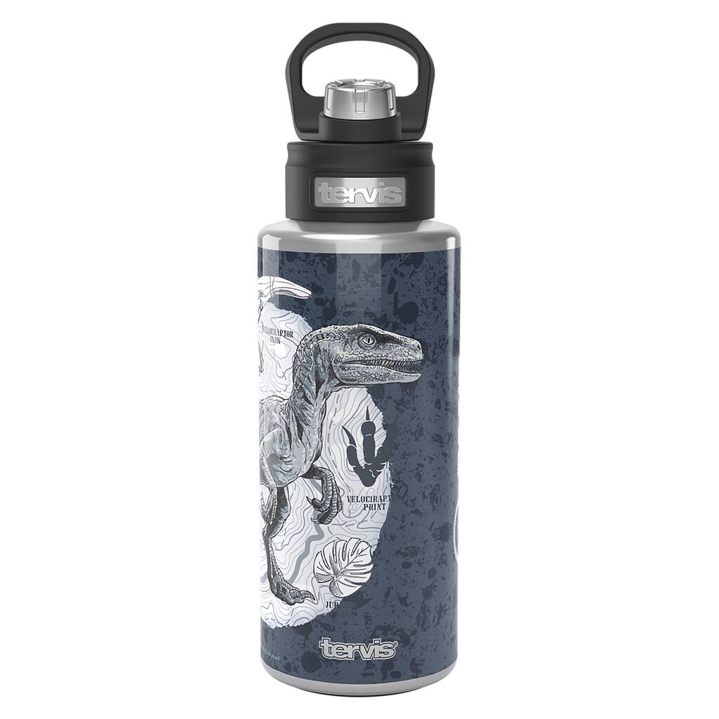 Tervis Jurassic World Blue Raptor Triple Walled Insulated Travel Tumbler, Stainless Steel - 32oz Wide Mouth Bottle