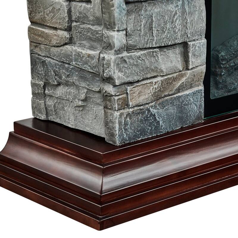 40 in. Faux Stone Freestanding Electric Fireplace - 40" in Width