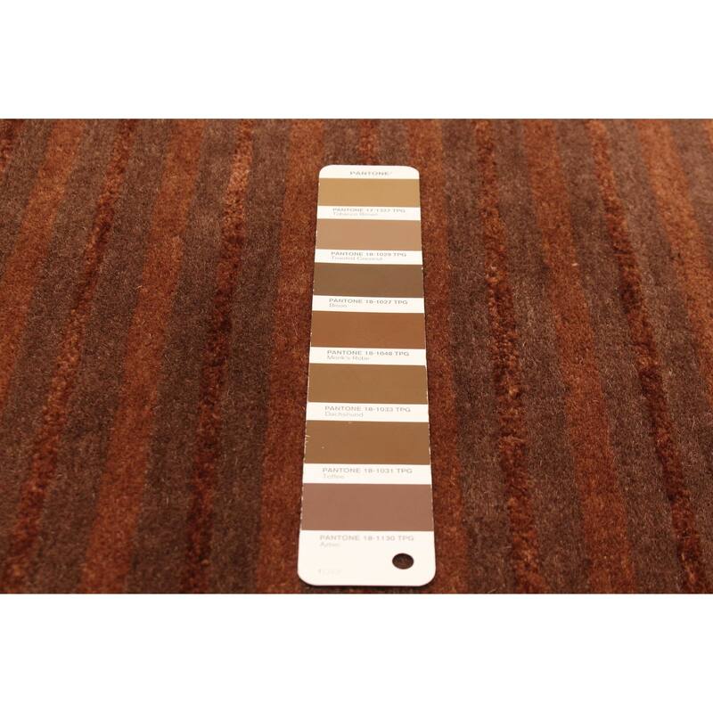 ECARPETGALLERY Hand-knotted Opulence Brown Wool Rug - 3'2 x 11'6