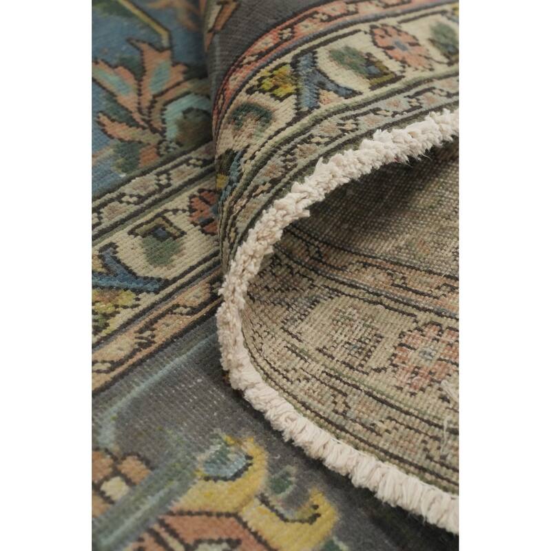 Hand Knotted Oriental 100% Wool Carpet Traditional Floral Coral Tabriz Area Rug - 12' 8'' X 9' 7''